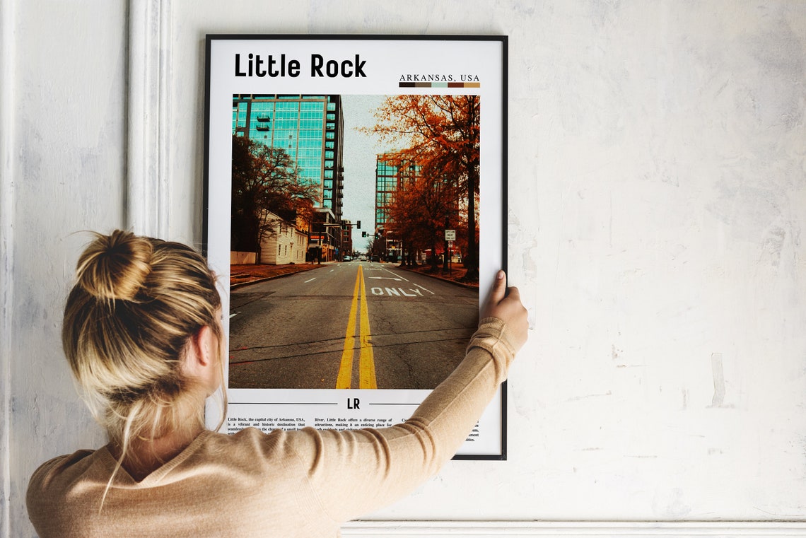 Little Rock Poster Little Rock Print Little Rock Wall Art United States Photo United States Poster United States Print - Image 5