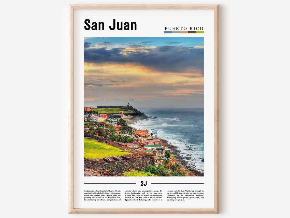 San Juan Travel Poster, Caribbean Photo