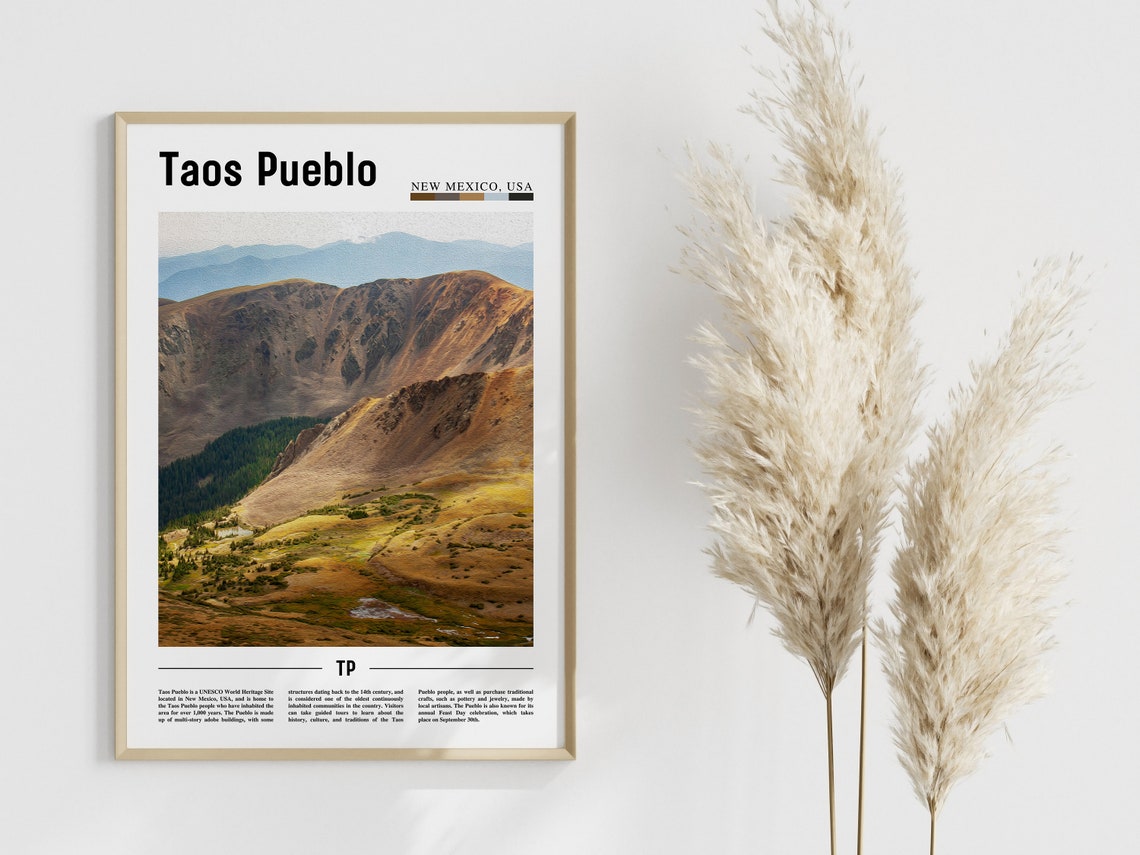 Taos Pueblo Poster Taos Pueblo Print Taos Pueblo Wall Art United States Photo United States Poster United States Print - Image 4