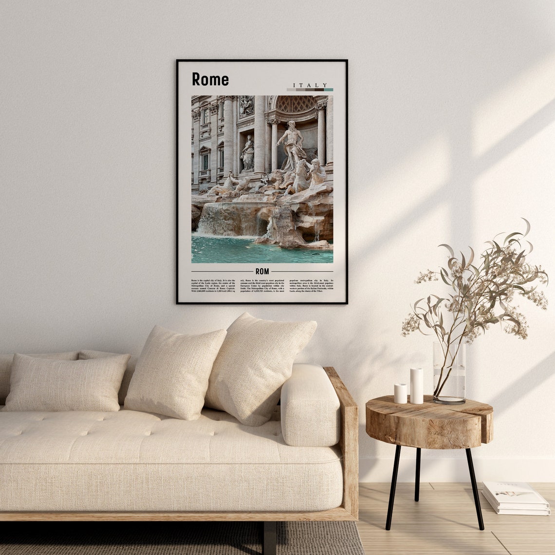Rome Poster Rome Print Rome Wall Art Italy Photo Italy Poster Italy Print Italy Wall Art Minimal Travel Poster - Image 2