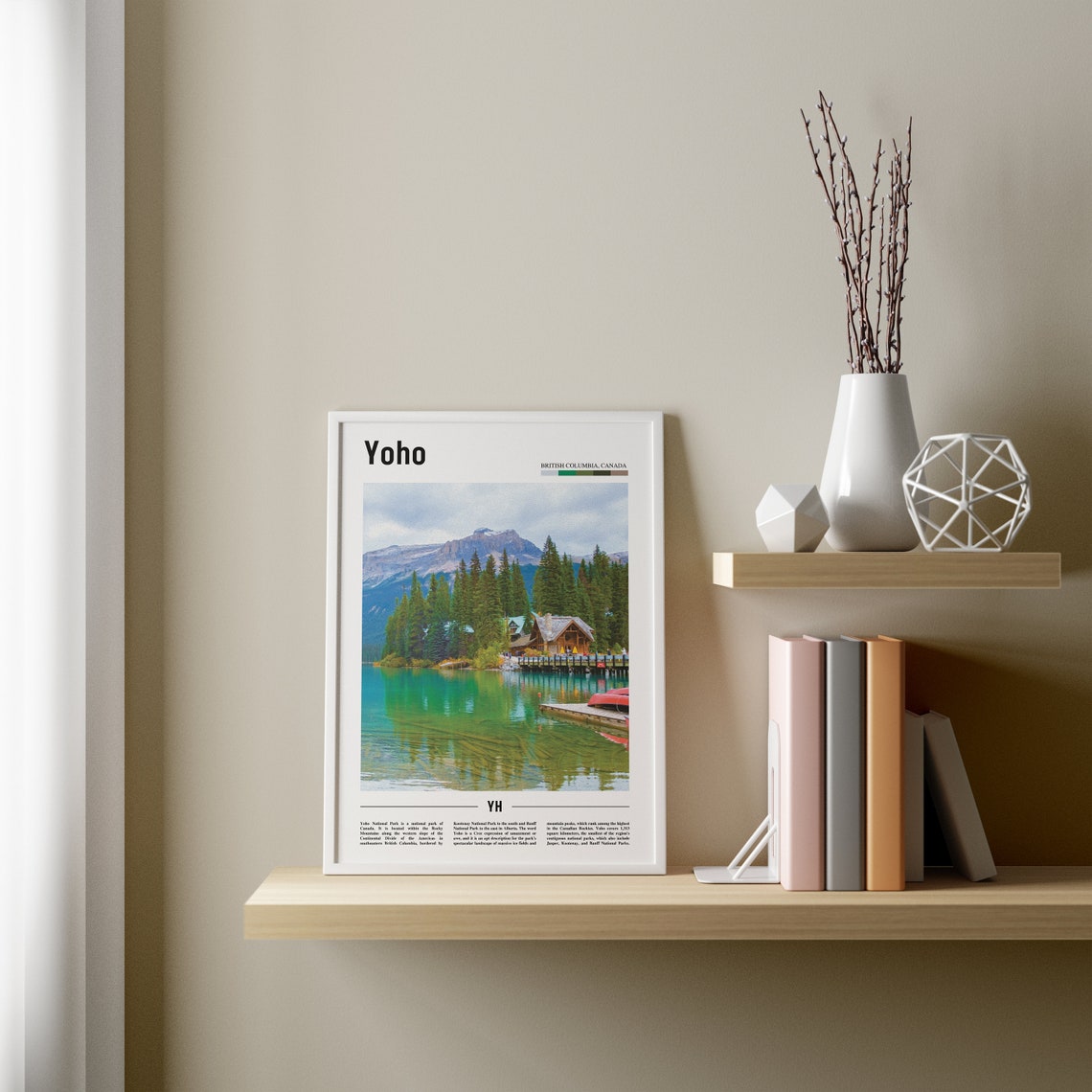 Yoho Print Yoho Poster Yoho Wall Art Oil Painting Poster Colorful City Print City Artwork Travel Artwork Travel Wall Art Lake Print - Image 3