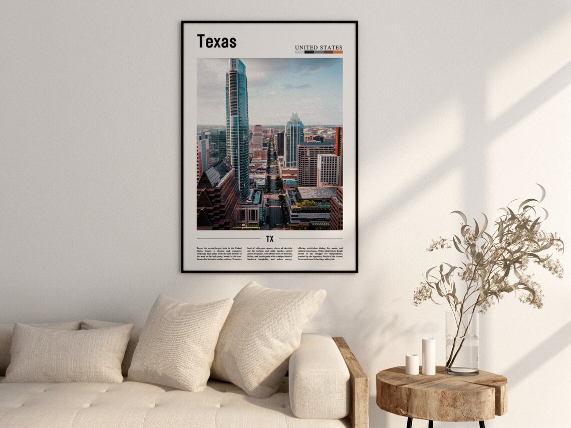 Texas Poster, United States Travel Poster - Image 2
