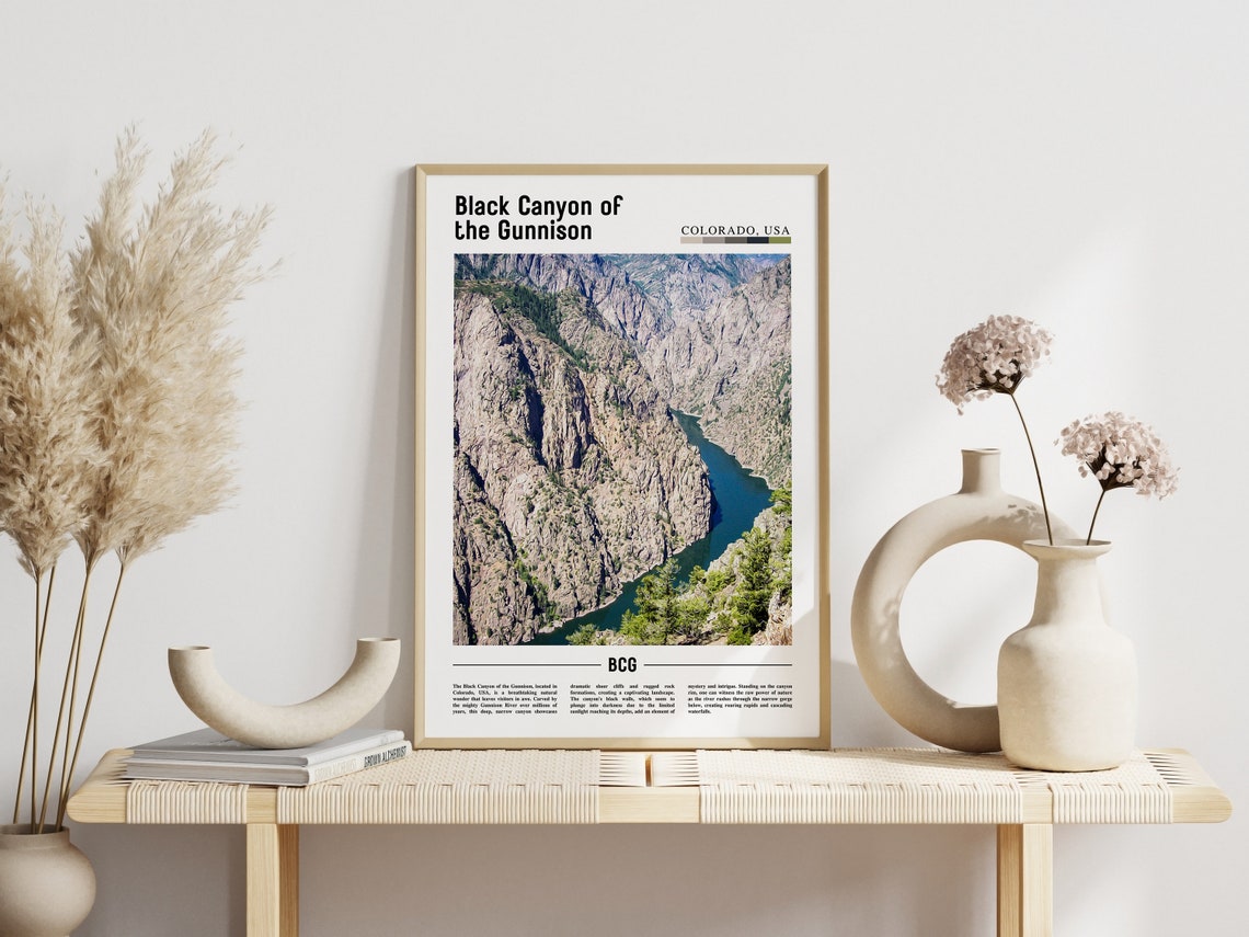 Black Canyon Of The Gunnison Poster Black Canyon Of The Gunnison Print Black Canyon Of The Gunnison Wall Art Oil Painting Poster - Image 6