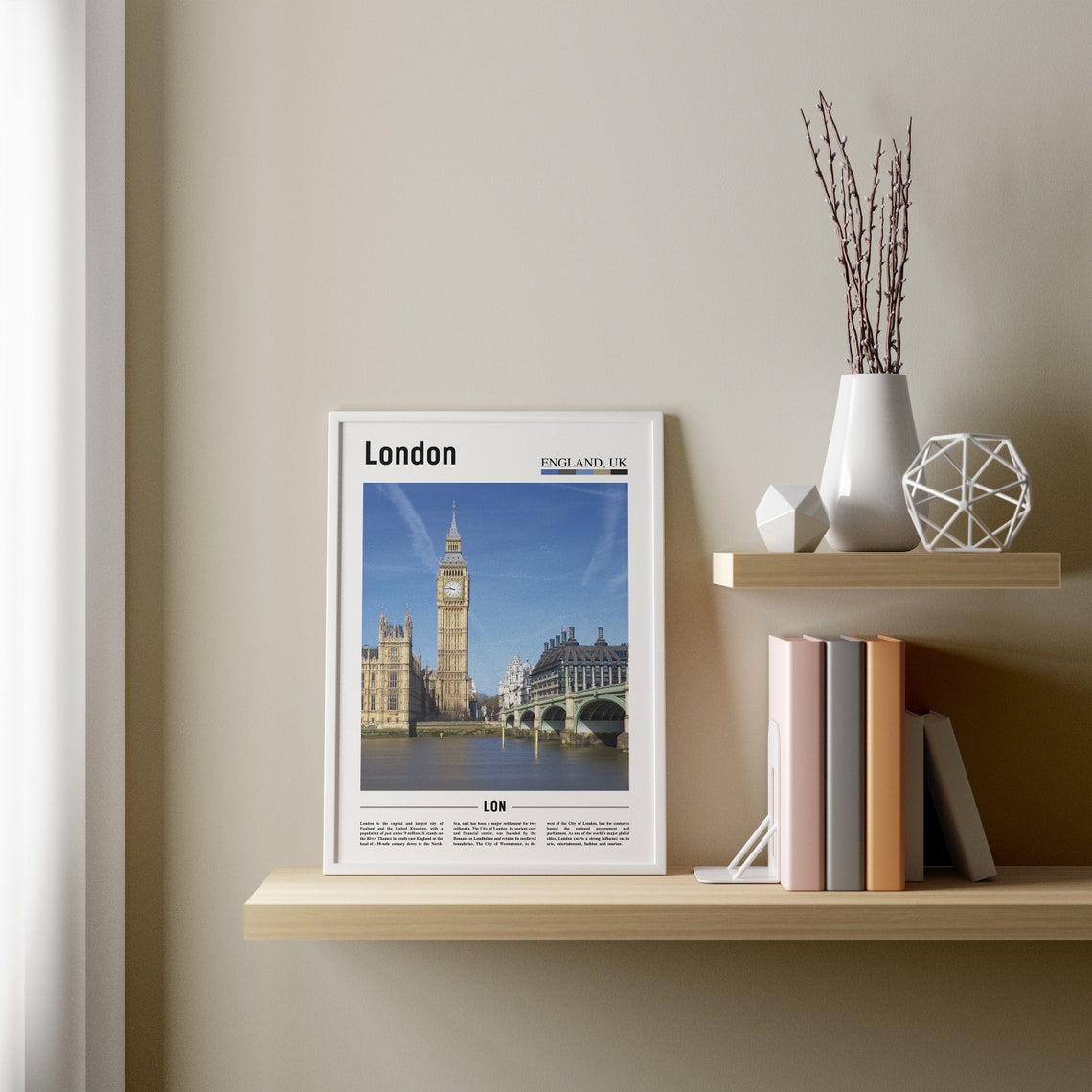 London Print London Poster London Wall Art Oil Painting Poster Colorful City Print City Artwork Travel Artwork Travel Wall Art - Image 3