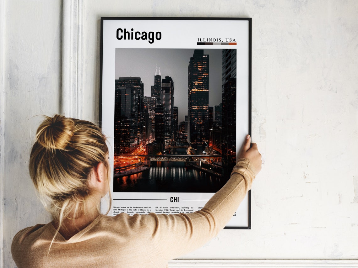 Chicago Print Chicago Poster Chicago Wall Art United States Photo United States Poster United States Print - Image 5