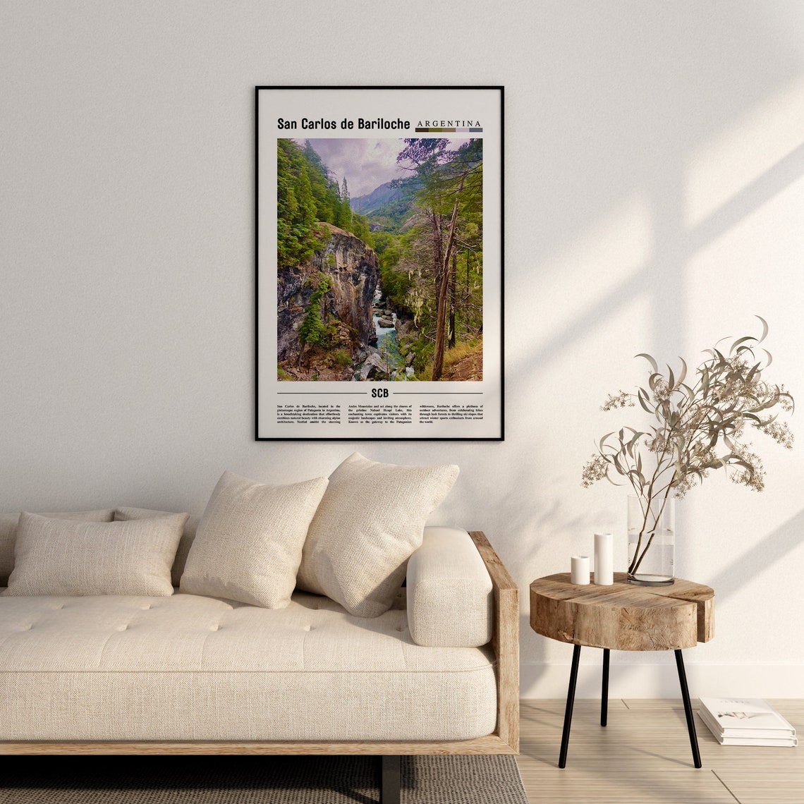 San Carlos De Bariloche Poster San Carlos De Bariloche Print San Carlos De Bariloche Wall Art Minimal Travel Print Oil Painting Poster - Image 2