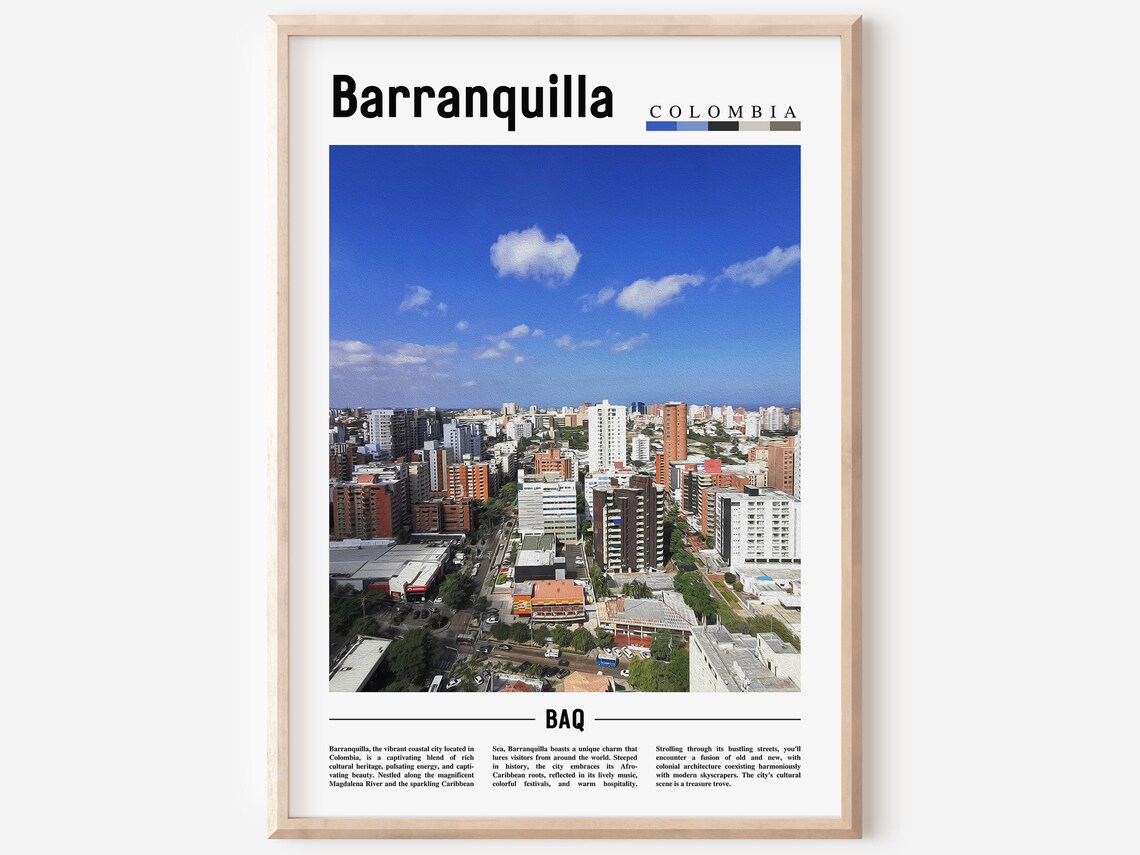 Barranquilla Travel Poster, South America