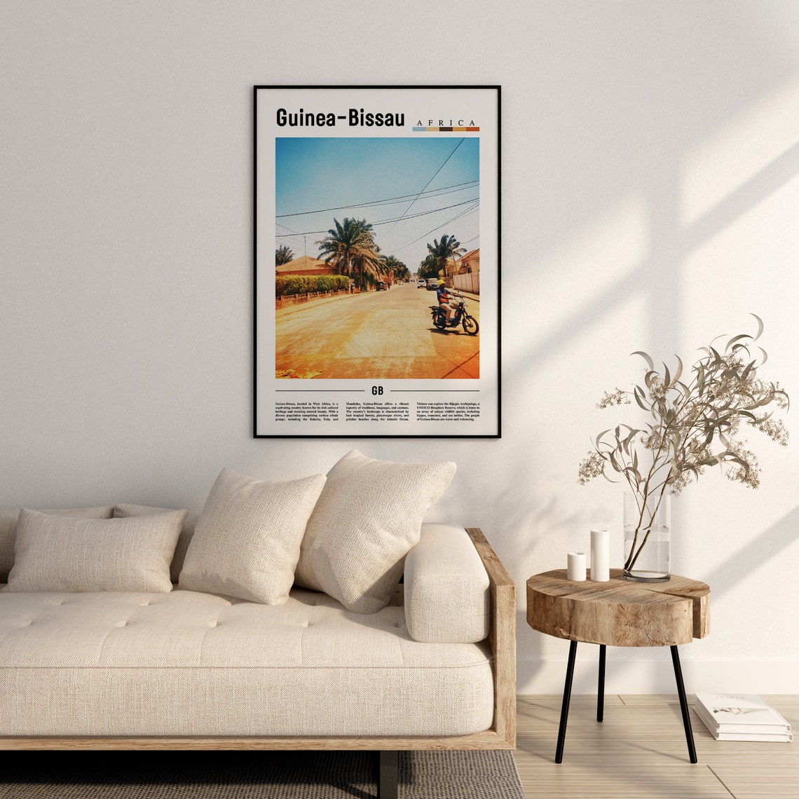 Guinea Bissau Poster Guinea Bissau Print Guinea Bissau Wall Art Minimal Travel Print Travel Destination Oil Painting Poster - Image 3