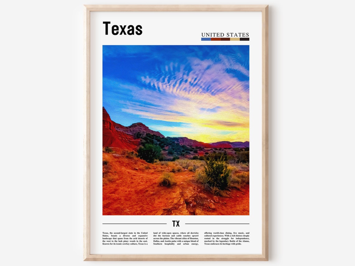 Texas Poster Texas Print Texas Wall Art Texas Photo United States Photo United States Poster United States Print