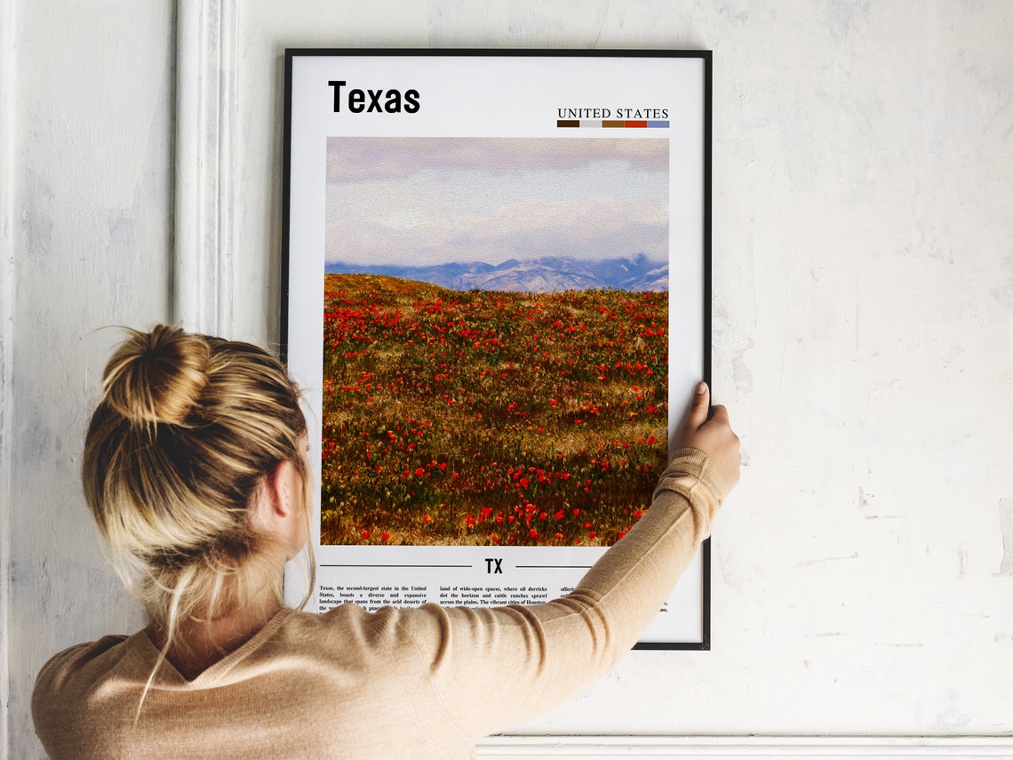 Texas Poster Texas Print Texas Wall Art Texas Photo United States Photo United States Poster United States Print - Image 5