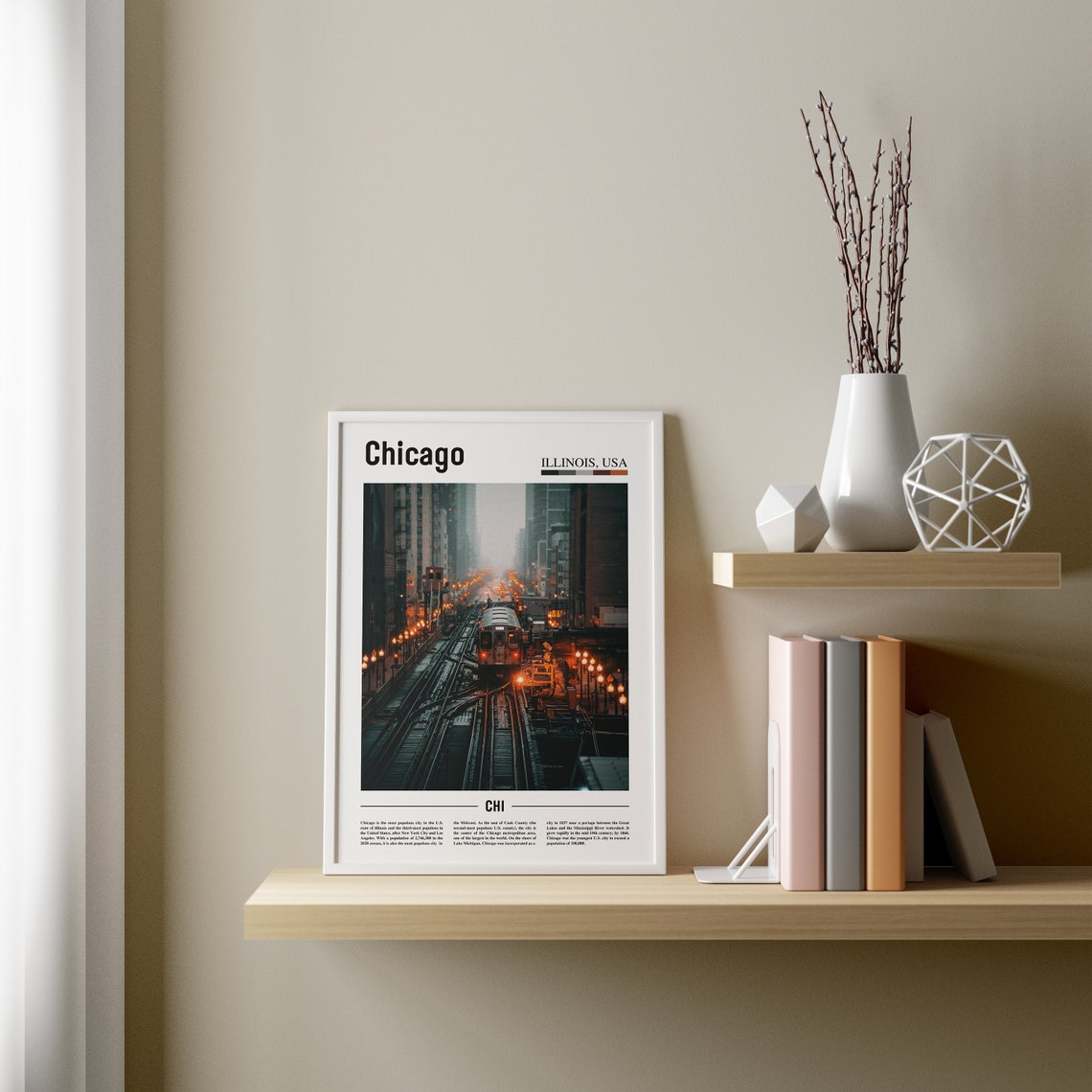 Chicago Print Chicago Poster Chicago Wall Art United States Photo United States Poster United States Print Travel Poster - Image 2
