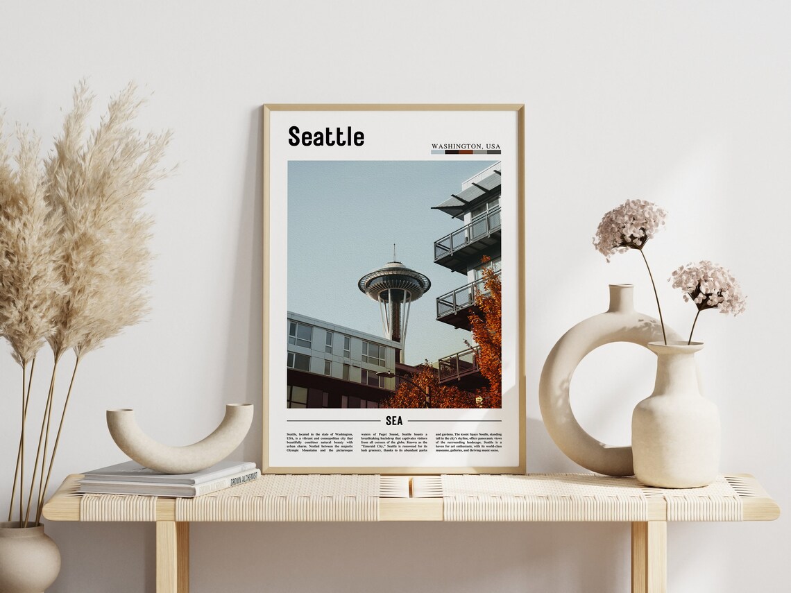 Seattle Poster Seattle Print Seattle Wall Art United States Photo United States Poster United States Print - Image 6