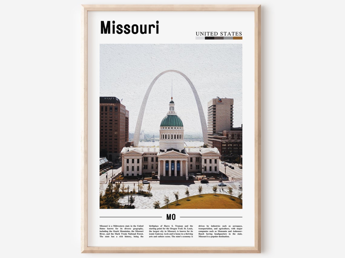 Missouri Poster Missouri Print Missouri Wall Art United States Photo United States Poster United States Print