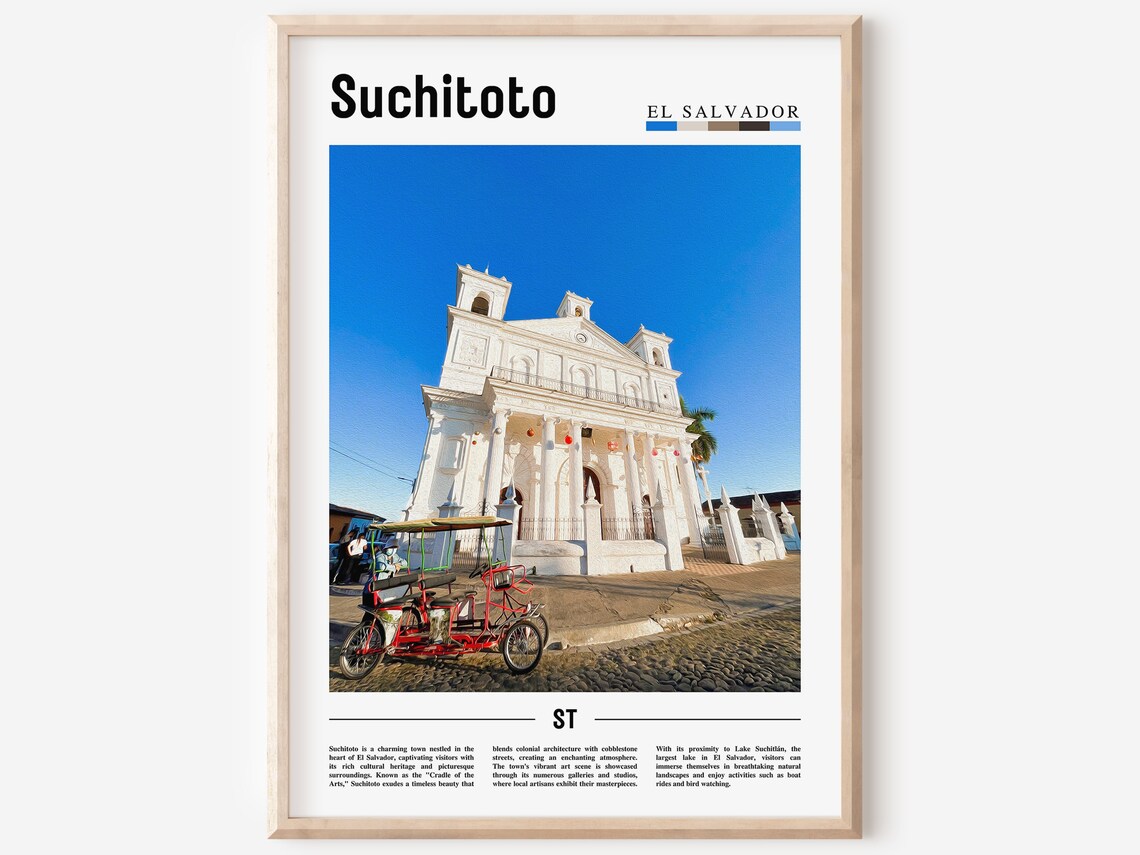 Suchitoto Travel Poster, Central America