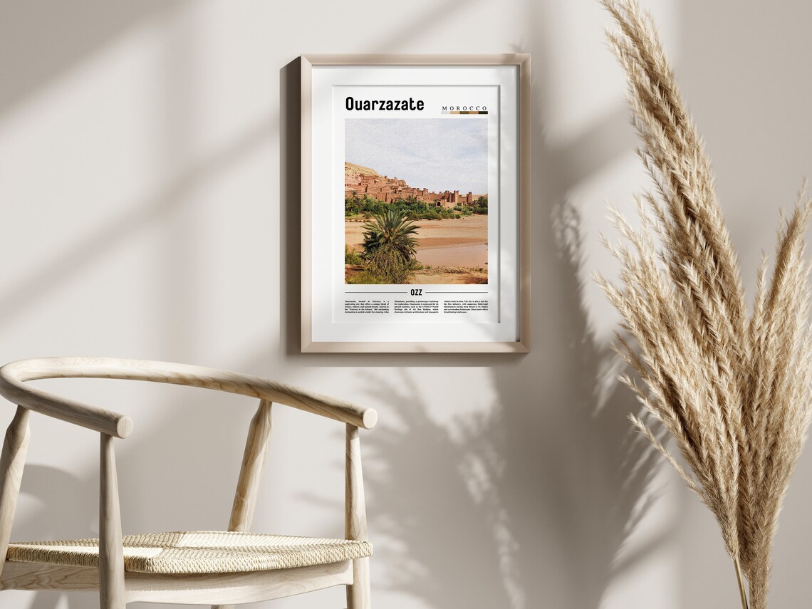 Ouarzazate Minimal Travel Poster, Oil Painting - Image 2