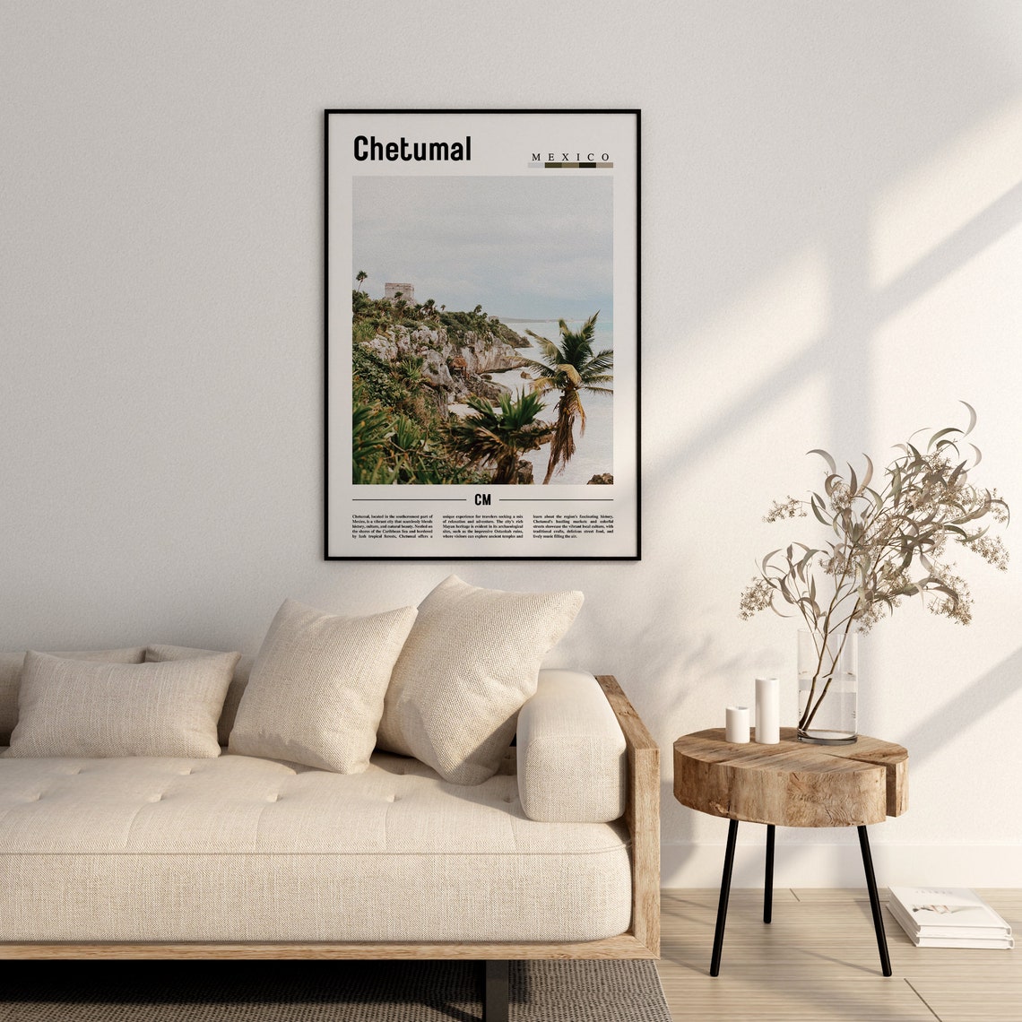 Chetumal Poster Chetumal Print Chetumal Wall Art Minimal Travel Print Travel Destination Oil Painting Poster - Image 3