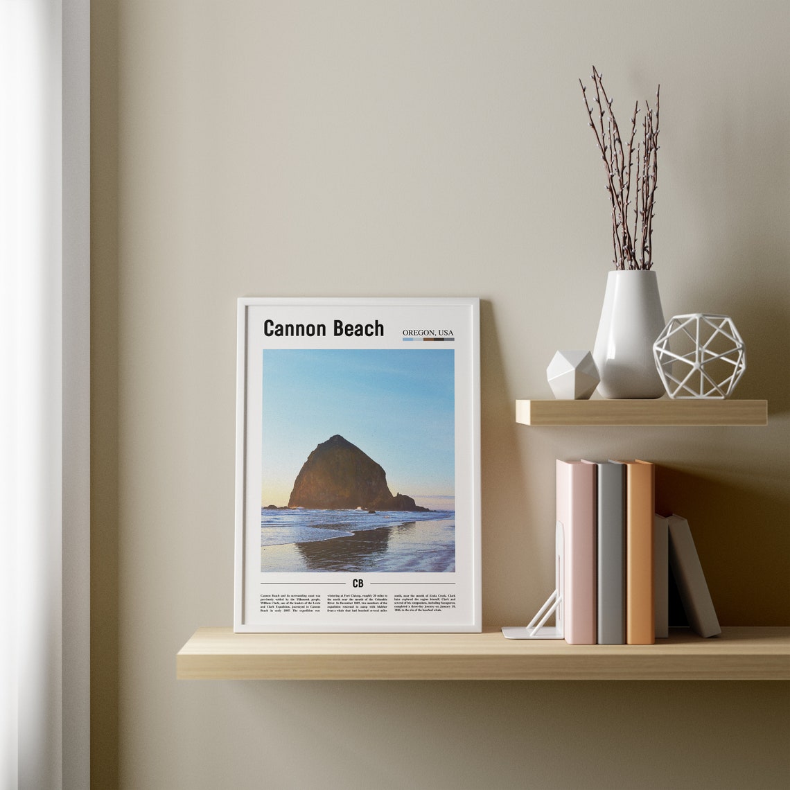 Cannon Beach Print Cannon Beach Poster Cannon Beach Wall Art Oil Painting Poster City Print City Artwork Travel Artwork Travel Wall Art - Image 3