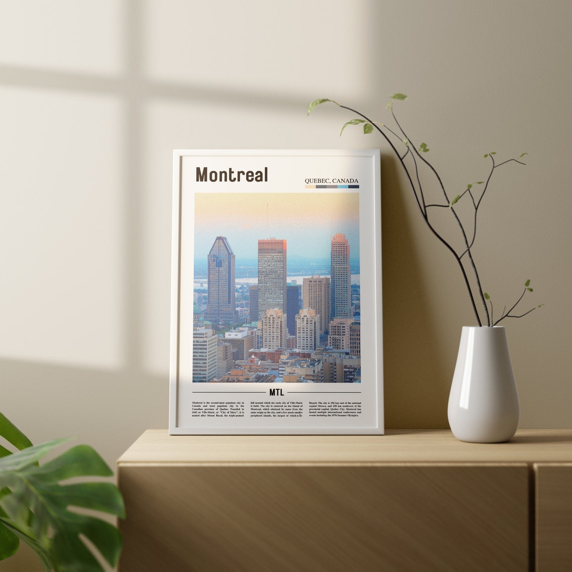 Montreal Print Montreal Poster Montreal Wall Art Oil Painting Poster Colorful City Print City Artwork Travel Artwork Travel Wall Art - Image 2