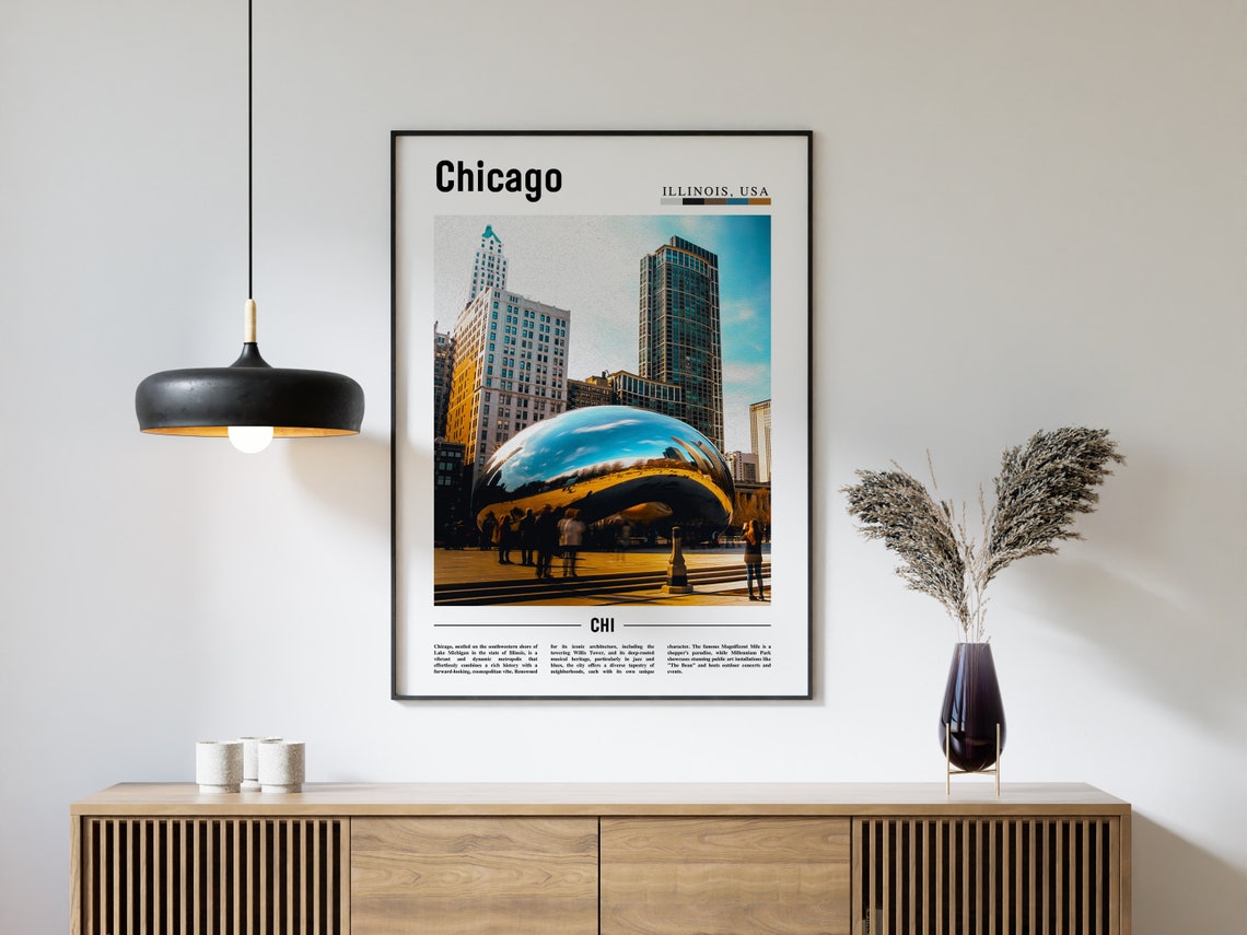 Chicago Print Chicago Poster Chicago Wall Art United States Photo United States Poster United States Print - Image 4
