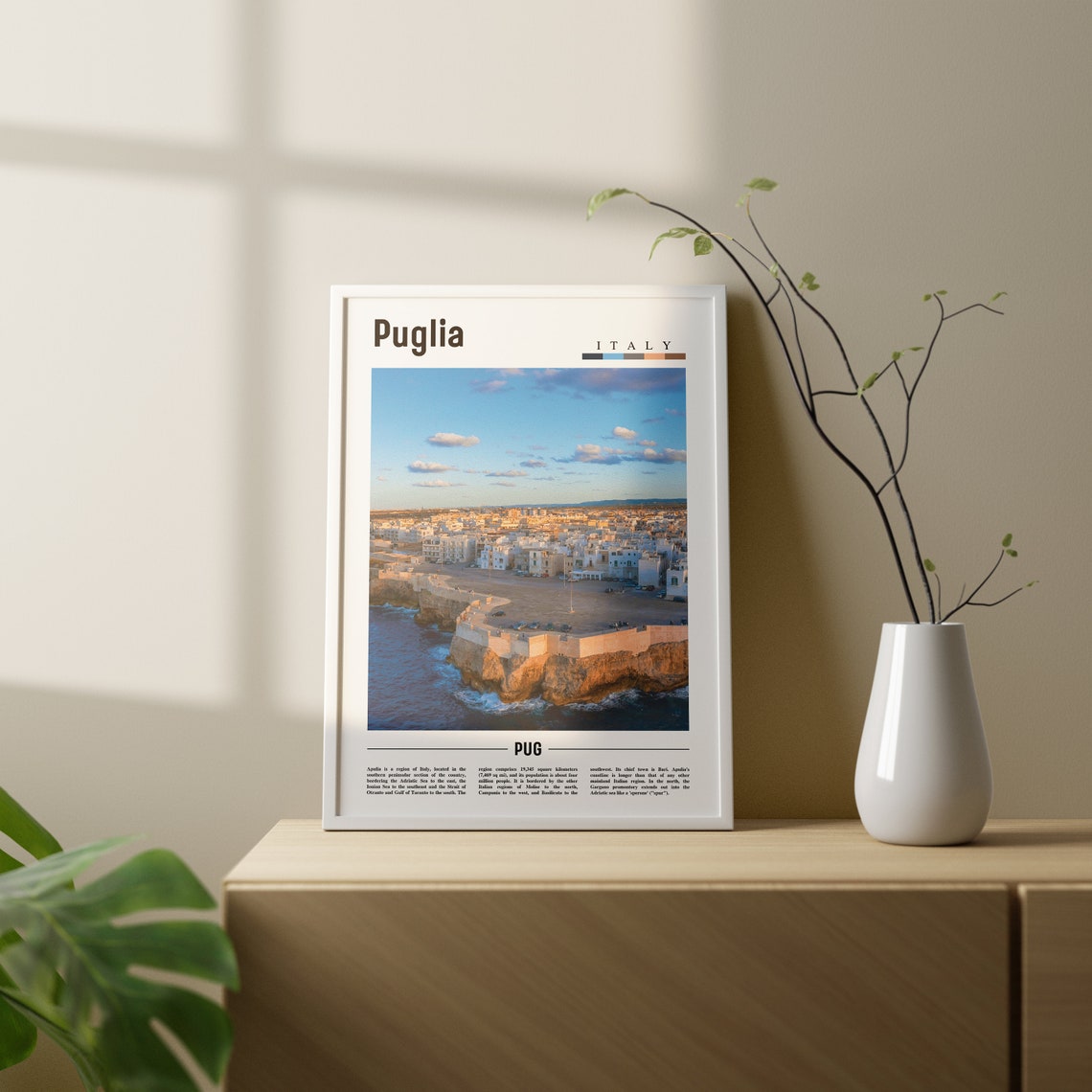 Puglia Print Puglia Poster Puglia Wall Art Italy Photo Italy Poster Italy Print Italy Wall Art Minimal Travel Poster - Image 2