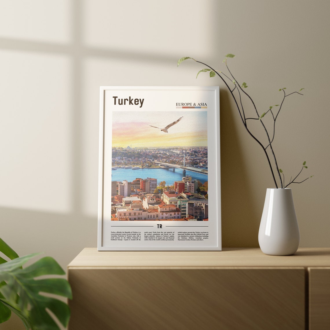 Turkey Print Turkey Poster Turkey Wall Art Oil Painting Poster Colorful City Print City Artwork Travel Artwork Travel Wall Art - Image 2