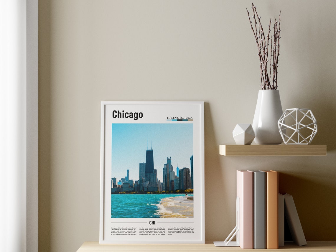 Chicago Print Chicago Poster Chicago Wall Art United States Photo United States Poster United States Print - Image 3