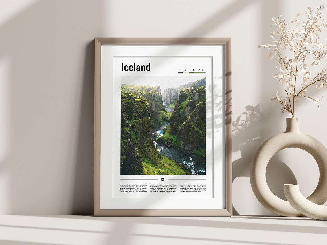 Iceland Poster Iceland Print Iceland Wall Art Europe Photo Europe Poster Europe Print Travel Poster - Image 3
