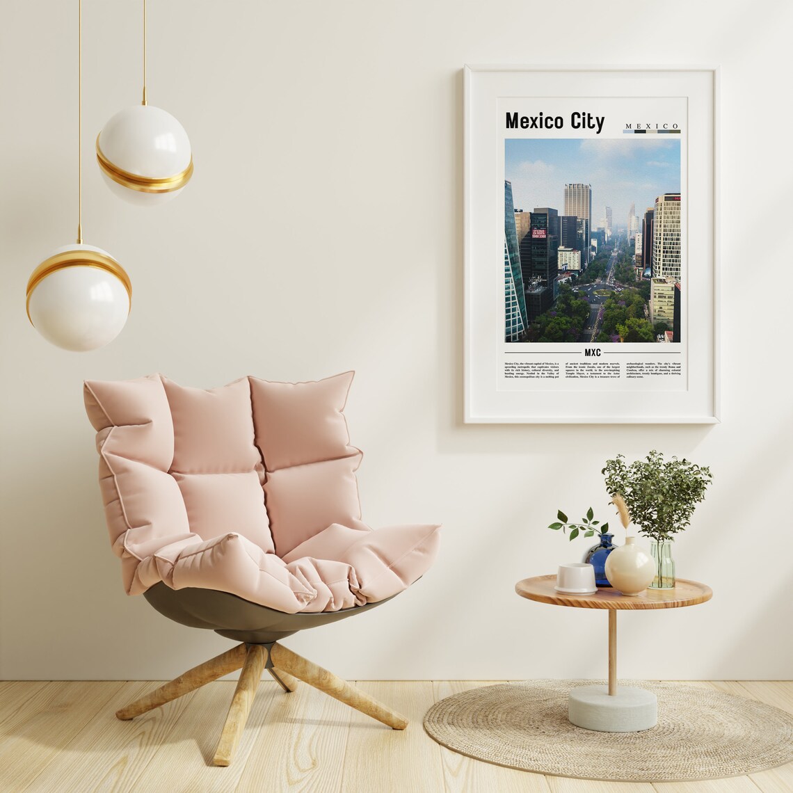 Mexico City Minimal Travel Poster, Oil Painting - Image 6