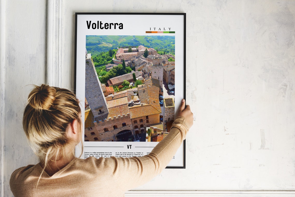 Volterra Print Volterra Poster Volterra Wall Art Italy Photo Italy Poster Italy Print Italy Wall Art Minimal Travel Poster - Image 5