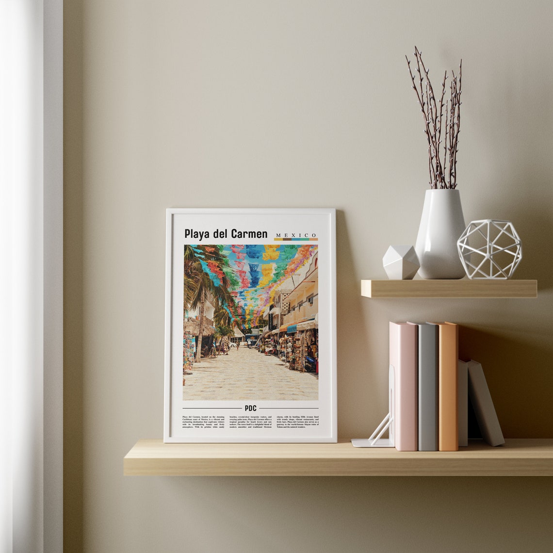 Playa Del Carmen Poster Playa Del Carmen Print Playa Del Carmen Wall Art Minimal Travel Print Travel Destination Oil Painting Poster - Image 4
