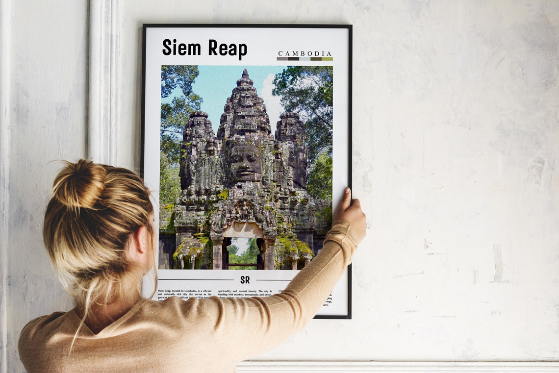 Siem Reap Poster Siem Reap Print Siem Reap Wall Art Asia Print Asia Poster Asia Photo Minimal Travel Poster - Image 5