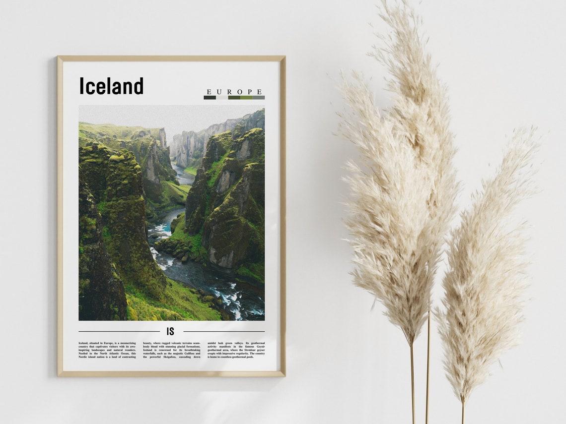 Iceland Poster Iceland Print Iceland Wall Art Europe Photo Europe Poster Europe Print Travel Poster - Image 4