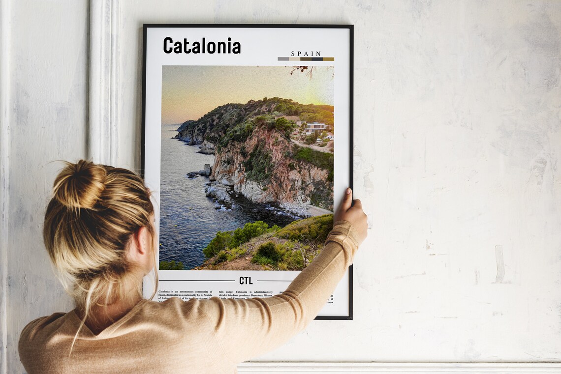 Catalonia Poster Catalonia Print Catalonia Wall Art Spain Photo Spain Poster Spain Print Minimal Travel Poster - Image 4