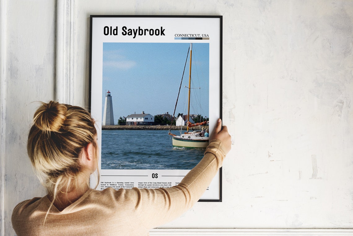 Old Saybrook Poster Old Saybrook Print Old Saybrook Wall Art United States Photo United States Poster United States Print - Image 4