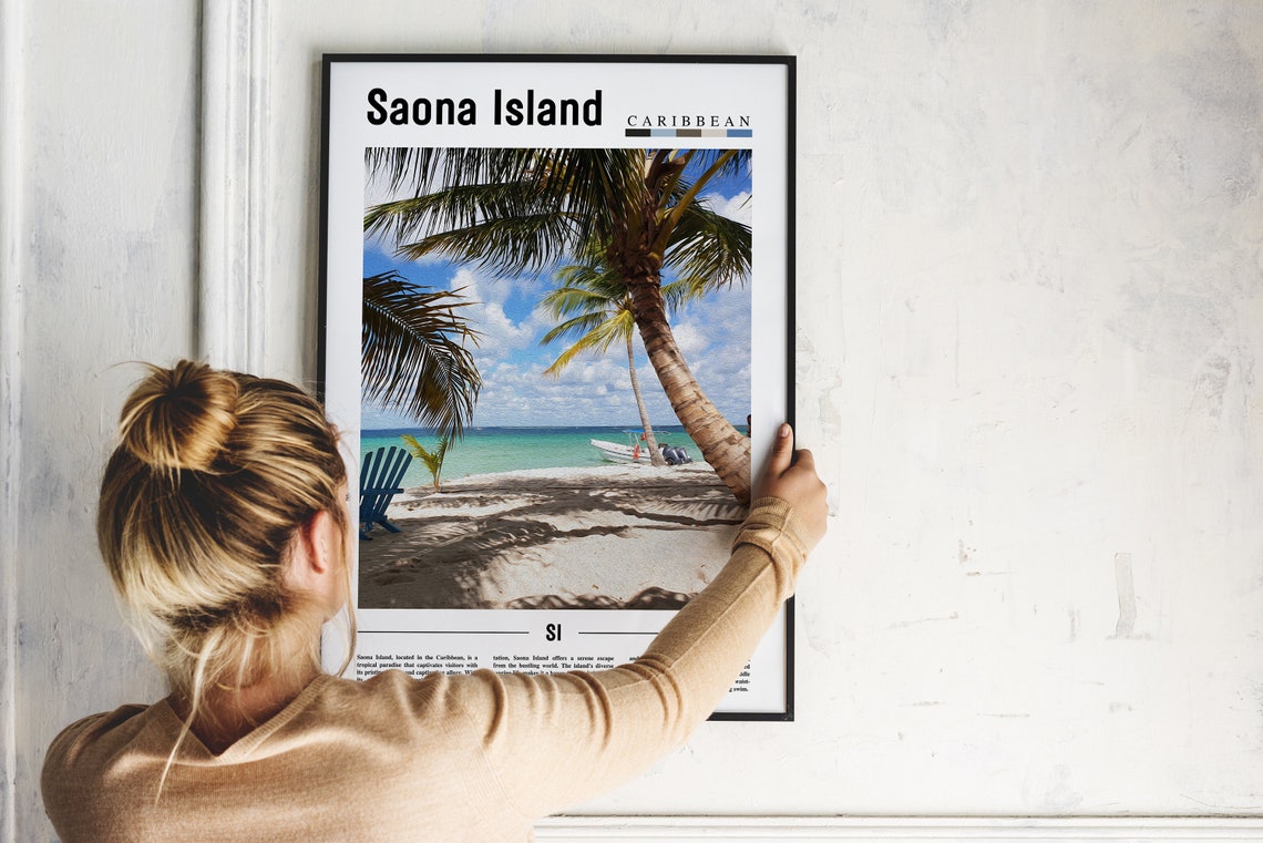 Saona Island Poster Saona Island Print Saona Island Wall Art Caribbean Photo Caribbean Poster Caribbean Print Travel Poster - Image 5