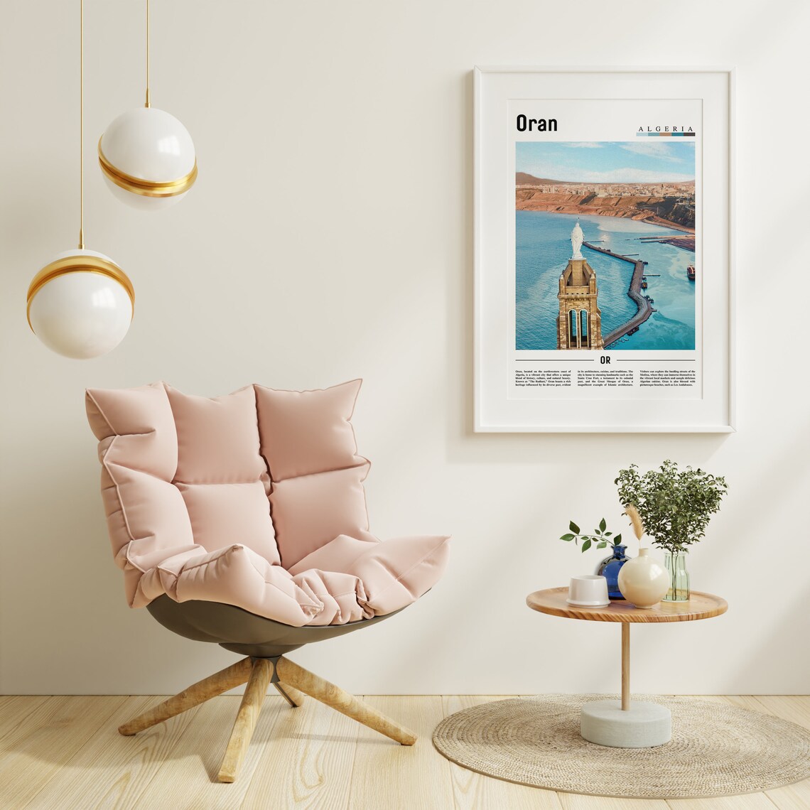 Oran Poster Oran Print Oran Wall Art Minimal Travel Print Travel Destination Oil Painting Poster - Image 6