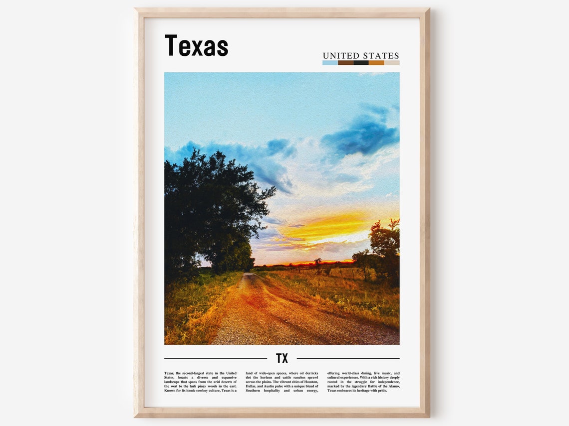Texas Poster Texas Print Texas Wall Art Texas Photo United States Photo United States Poster United States Print