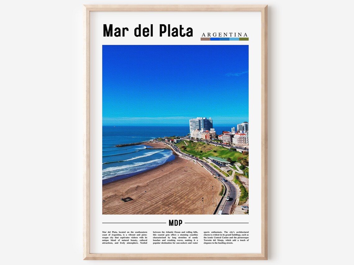 Mar Del Plata Travel Poster, South America