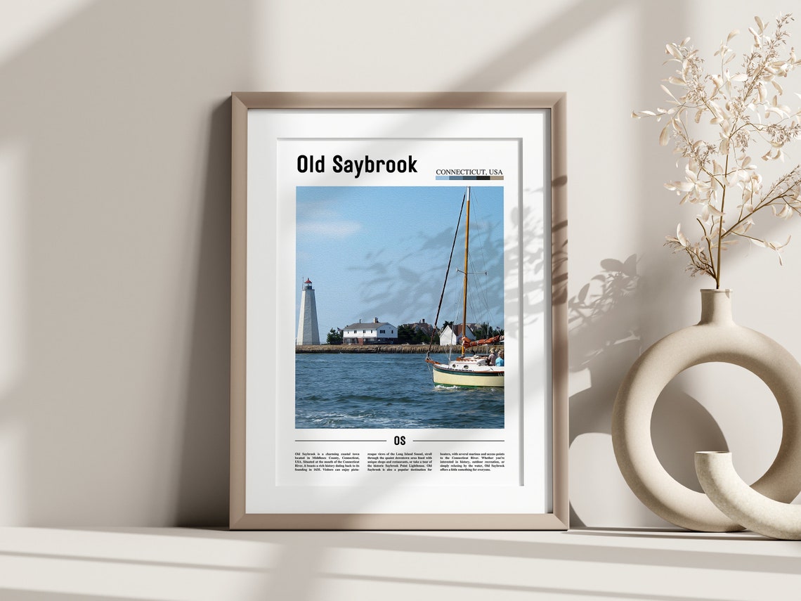 Old Saybrook Poster Old Saybrook Print Old Saybrook Wall Art United States Photo United States Poster United States Print - Image 2