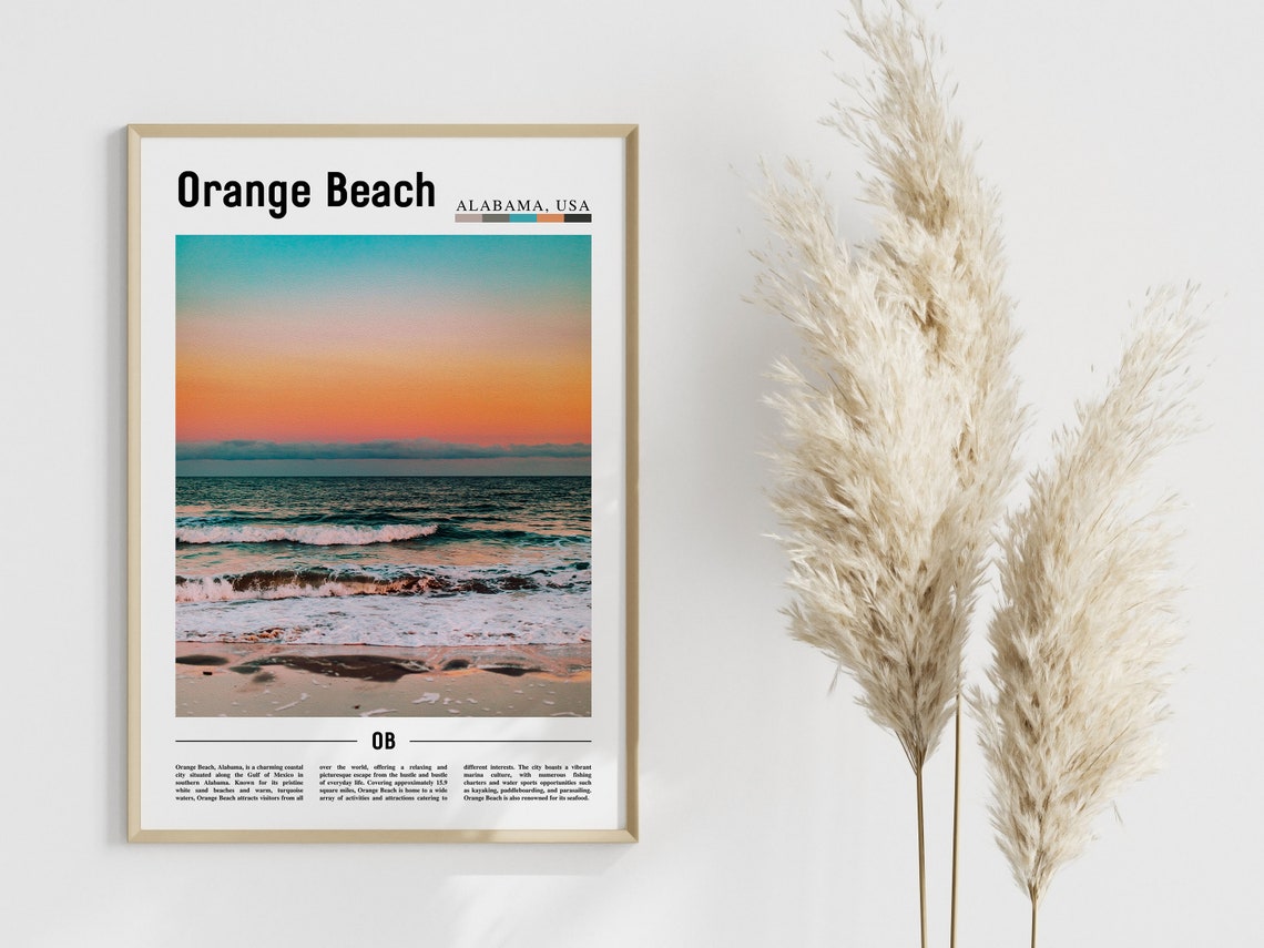 Orange Beach Poster Orange Beach Print Orange Beach Wall Art United States Photo United States Poster United States Print - Image 4