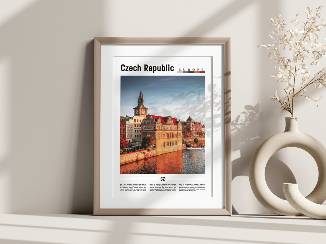 Czech Republic Poster Czech Republic Print Czech Republic Wall Art Europe Photo Europe Poster Europe Print Travel Poster - Image 3