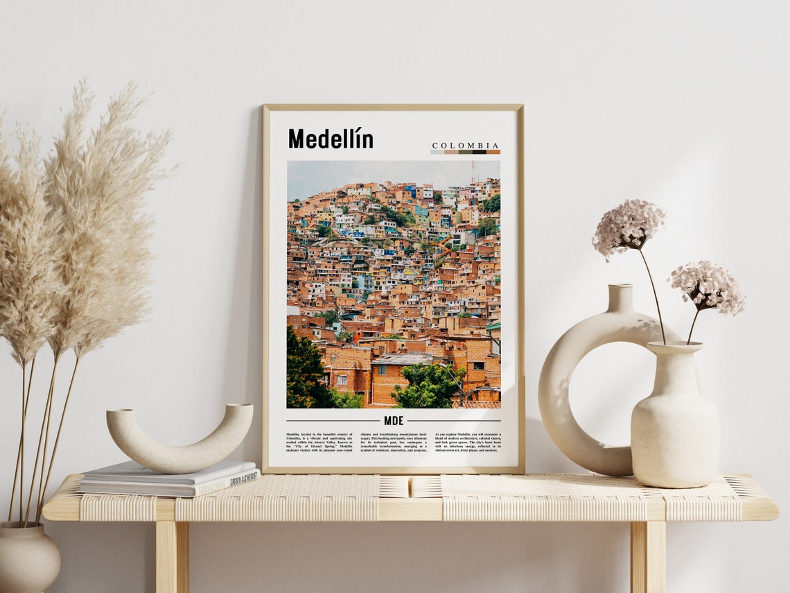 Medelln Poster Medelln Print Medelln Wall Art South America Poster South America Print Travel Poster - Image 6