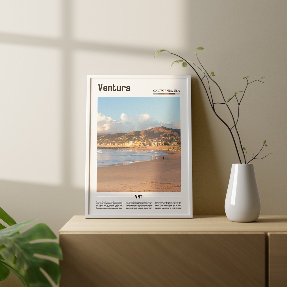 Ventura Print Ventura Poster Ventura Wall Art Oil Painting Poster Colorful City Print City Artwork Travel Artwork Travel Wall Art - Image 3