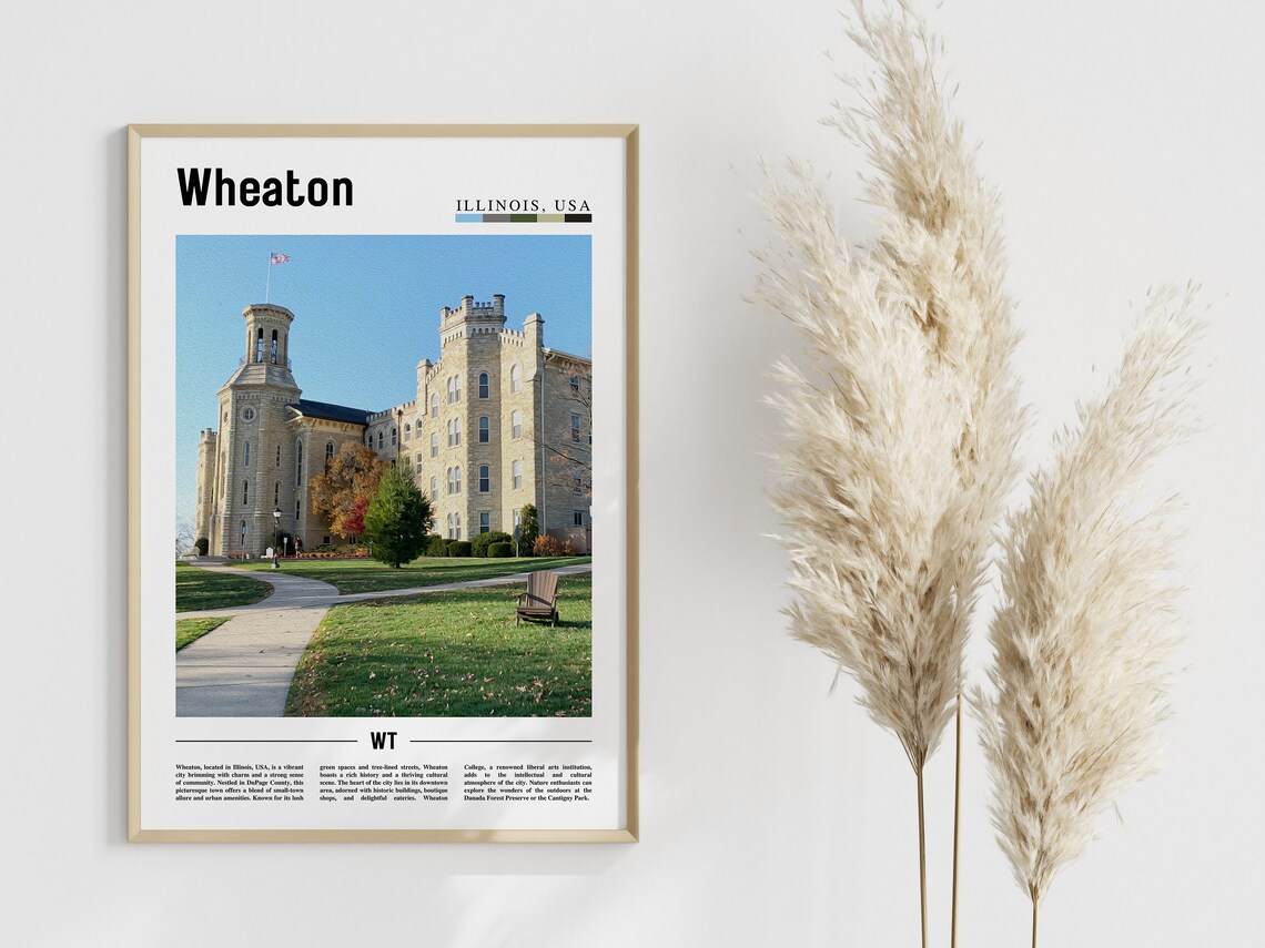 Wheaton Poster Wheaton Print Wheaton Wall Art United States Photo United States Poster United States Print - Image 4