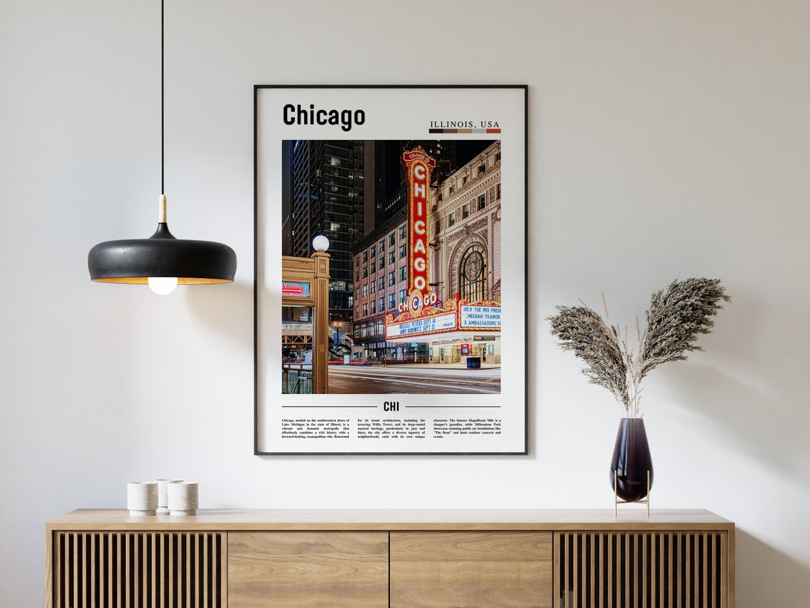 Chicago Print Chicago Poster Chicago Wall Art United States Photo United States Poster United States Print - Image 4