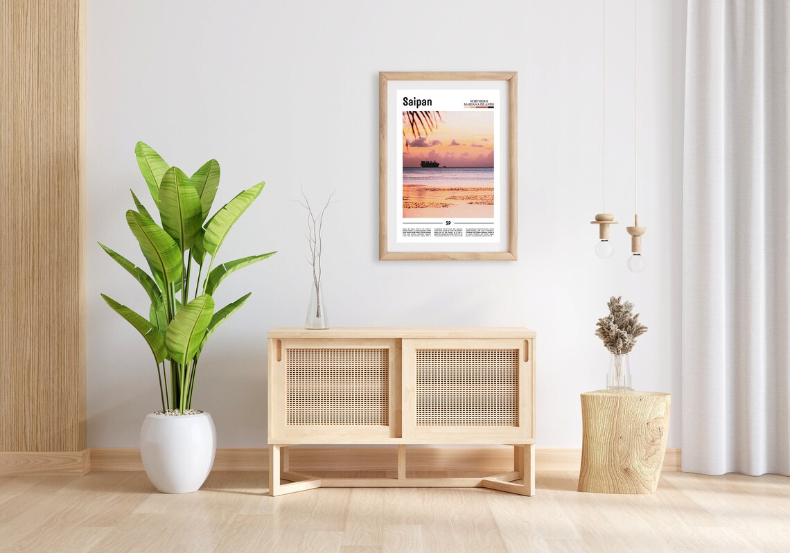 Saipan Poster Saipan Print Saipan Wall Art Asia Print Asia Poster Asia Photo Minimal Travel Poster - Image 4