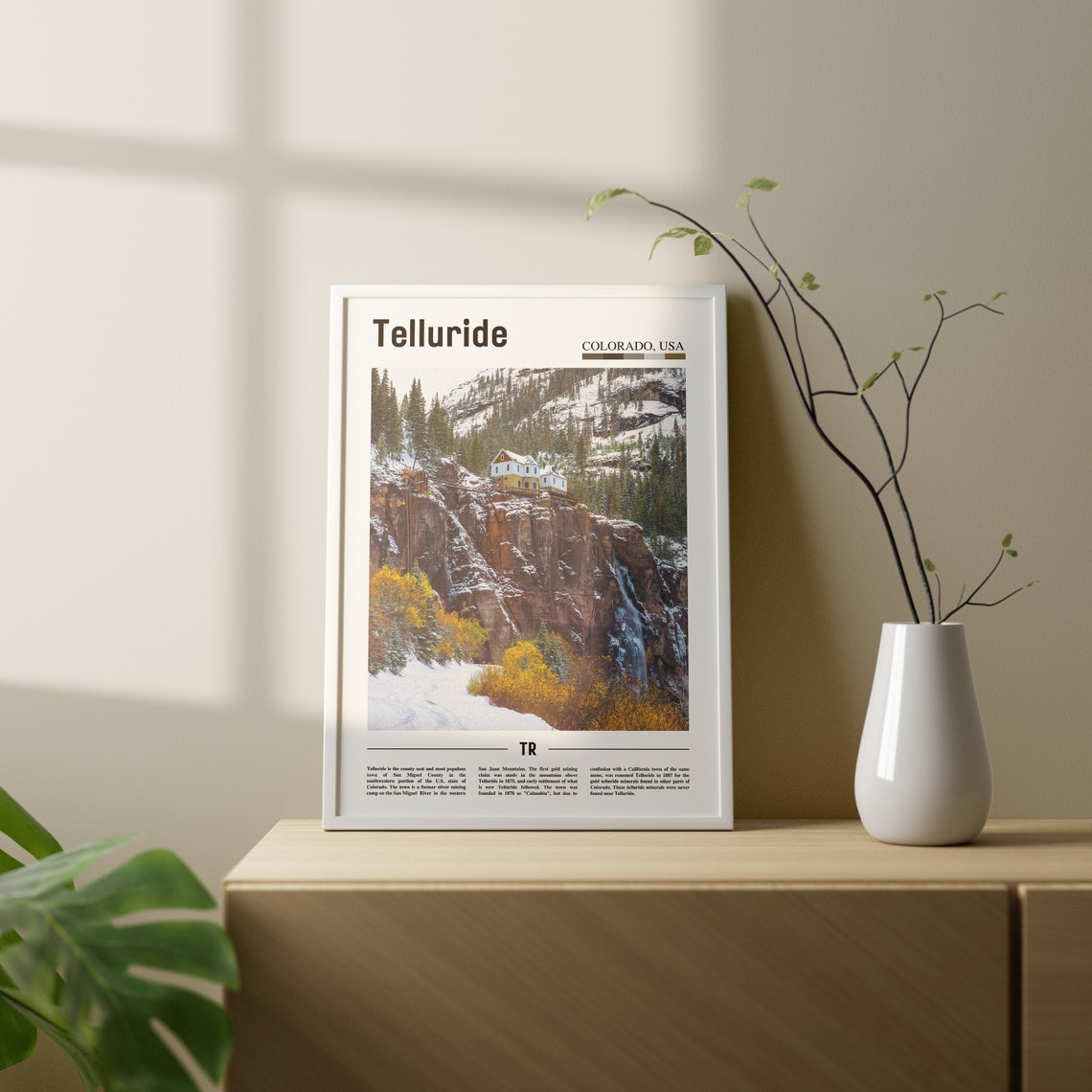 Telluride Print Telluride Poster Telluride Wall Art Oil Painting Poster Colorful City Print City Artwork Travel Artwork Travel Wall Art - Image 3