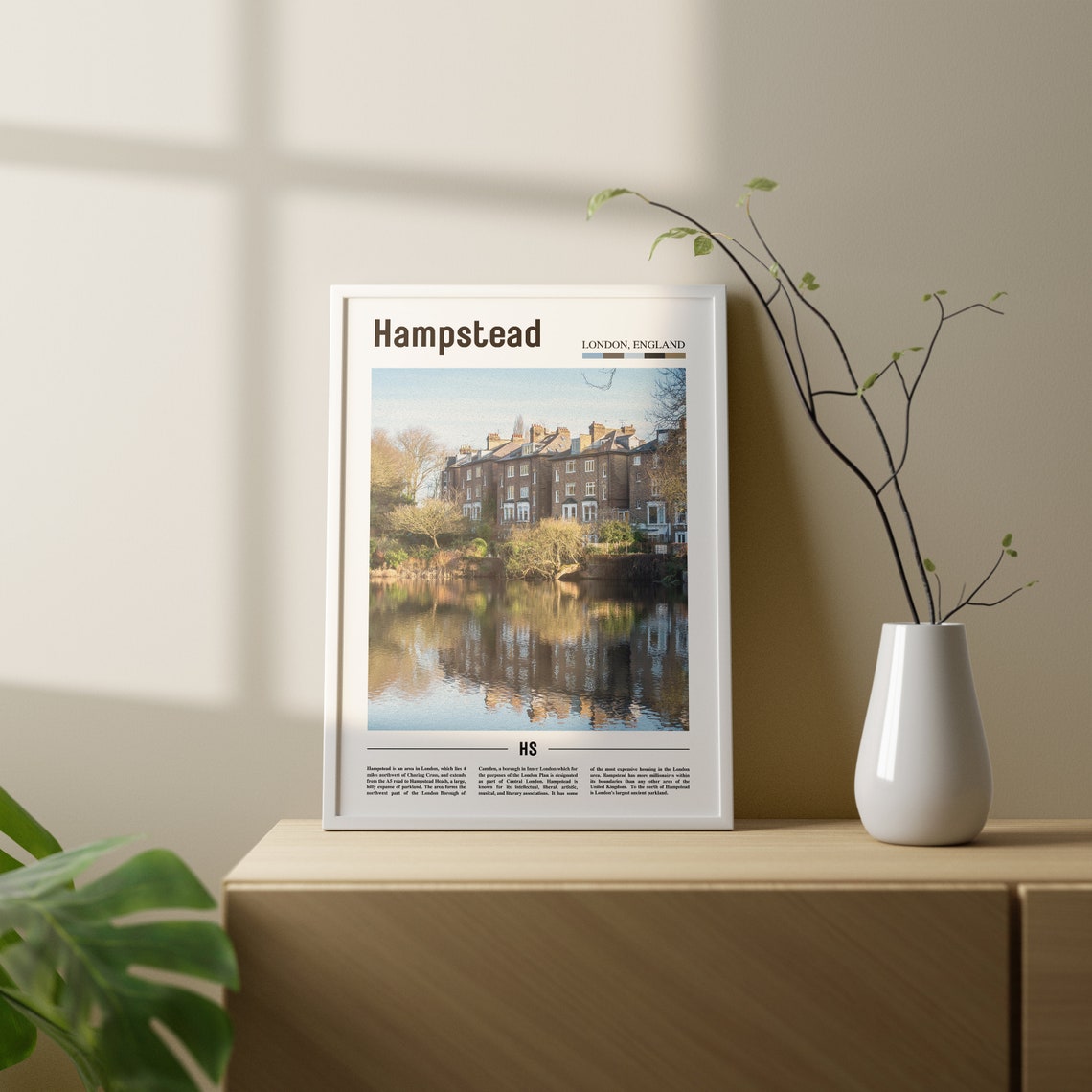 Hampstead Print Hampstead Poster Hampstead Wall Art Oil Painting Poster Colorful City Print City Artwork Travel Artwork Travel Wall Art - Image 2