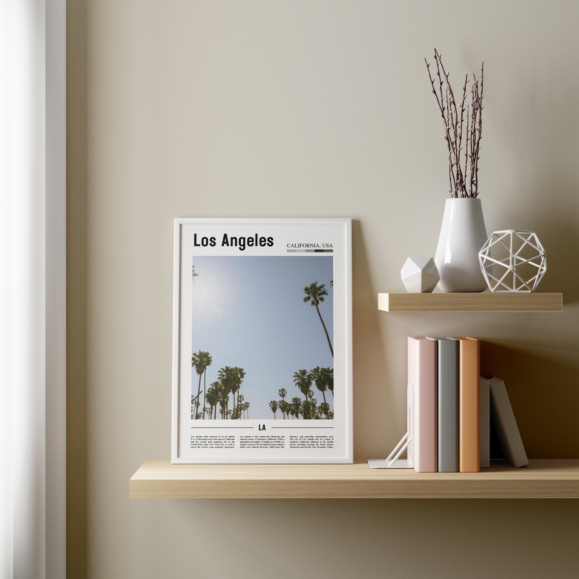 Los Angeles Print Los Angeles Poster Los Angeles Wall Art Oil Painting Poster Colorful City Print City Artwork Travel Artwork Travel Art - Image 3