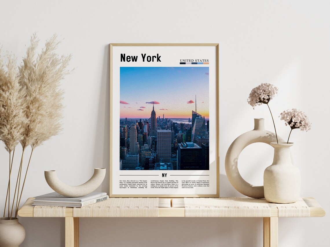 New York Travel Poster, New York Wall Art - Image 6